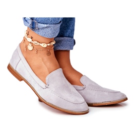 PS1 Richelieus Femme Slip On Daim Gris Twinky