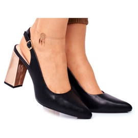 Escarpins Femme Talon Ouvert Sergio Leone Noir PB218 le noir jaune