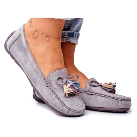 EVE Mocassins Femme Daim 20PB35-2003 Gris Donna Mia