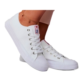 NEWS Baskets Basses Femme Tissu Blanc Ecoma