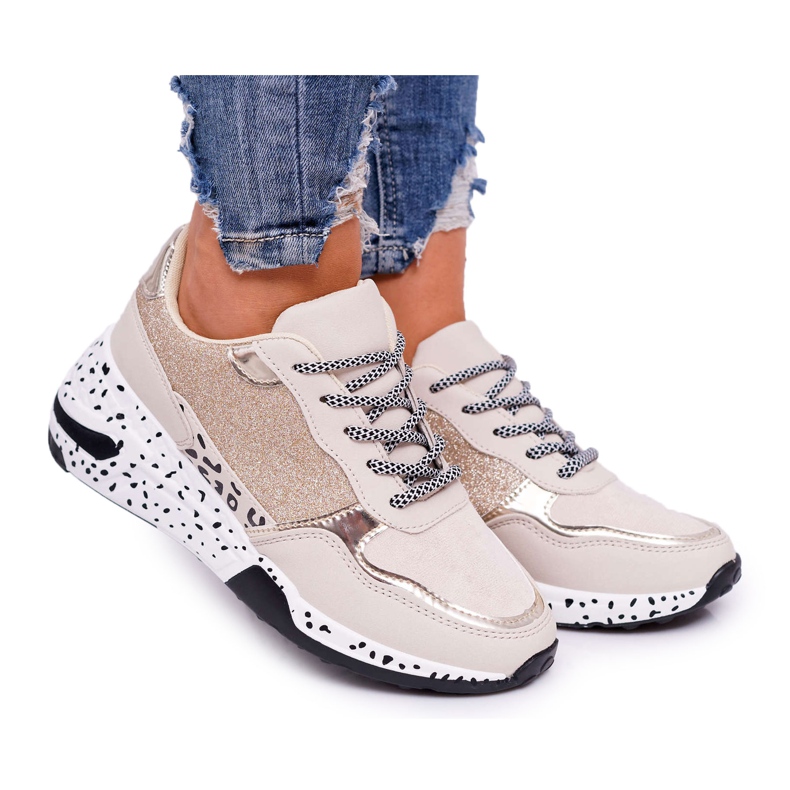 Chaussures Sport Femme Semelle Épaisse Beige Nokien