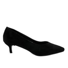 Escarpins noirs sur le talon LEI-167
