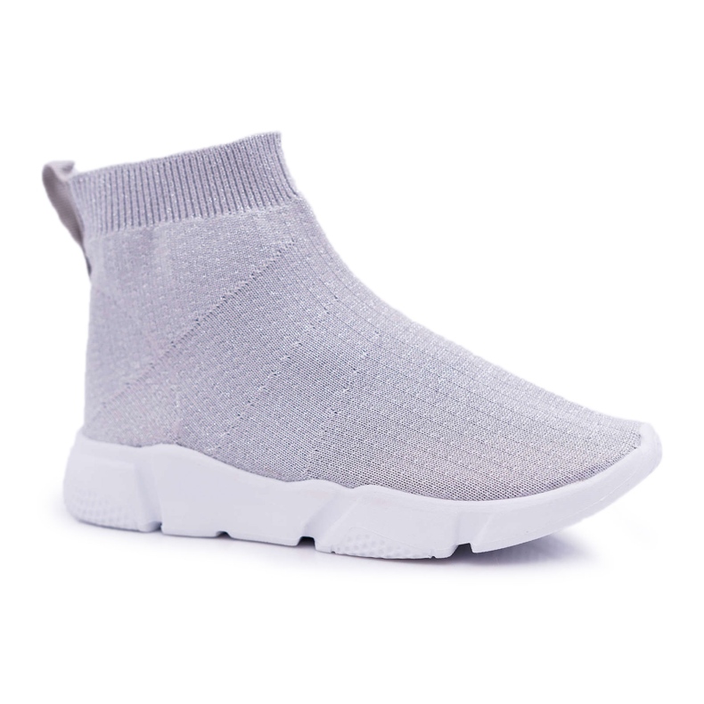 FRROCK Chaussures de sport pour enfants Brocade Silver Deva gris