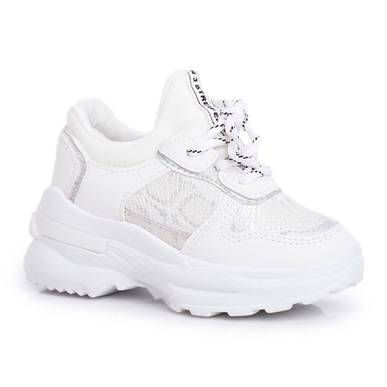 FRROCK Chaussures de sport pour enfants Blanc Snake Matylda blanche FRROCK Chaussures de sport pour enfants Blanc Snake Matylda blanche