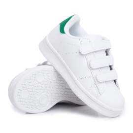 FRROCK Chaussures De Sport Enfant Jeunes Blanc Fifi Velcro vert