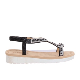 Sandales pour femmes noires HD-129 Noir