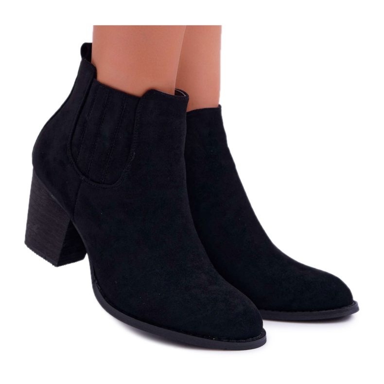 FRID Bottes Pour Femmes À Talons Hauts En Daim Noir Gomen le noir
