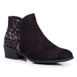 Bottes Talon Plat Femme Printemps Noir Elizabeth le noir