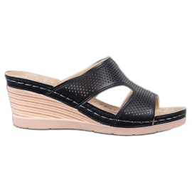 GOLL Pantoufles compensées légères noir