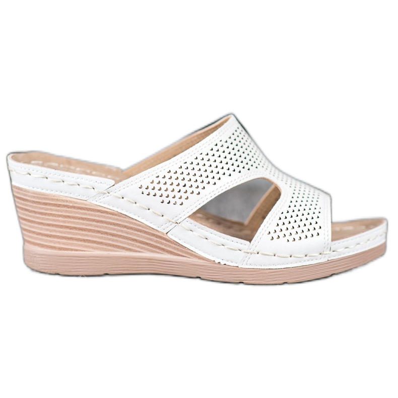 GOLL Pantoufles compensées légères blanche