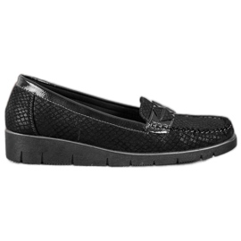 SHELOVET Mocassins en textile le noir SHELOVET Mocassins en textile le noir