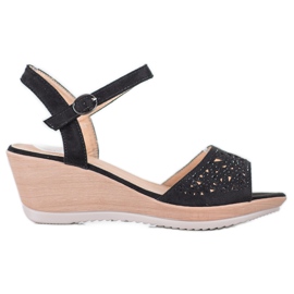 SHELOVET Sandales Ajourées Légères noir