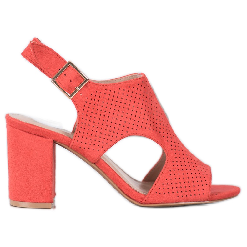 Small Swan Sandales ajourées montantes orange Small Swan Sandales ajourées montantes orange