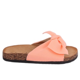 Rose CK108 Chaussons roses sur la semelle en liège Rose CK108 Chaussons roses sur la semelle en liège