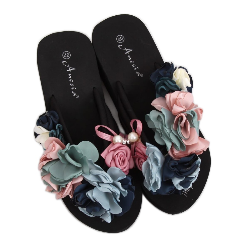 Noir N-31 Semelles en mousse noire multicolore