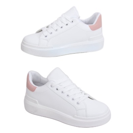 Baskets femme blanches 85-428 BLANC / ROSE
