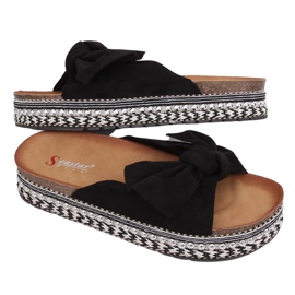 Chaussons noirs pour femmes LK29P Noir le noir