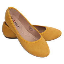CD63P Ballerines lisses jaune miel CD63P Ballerines lisses jaune miel