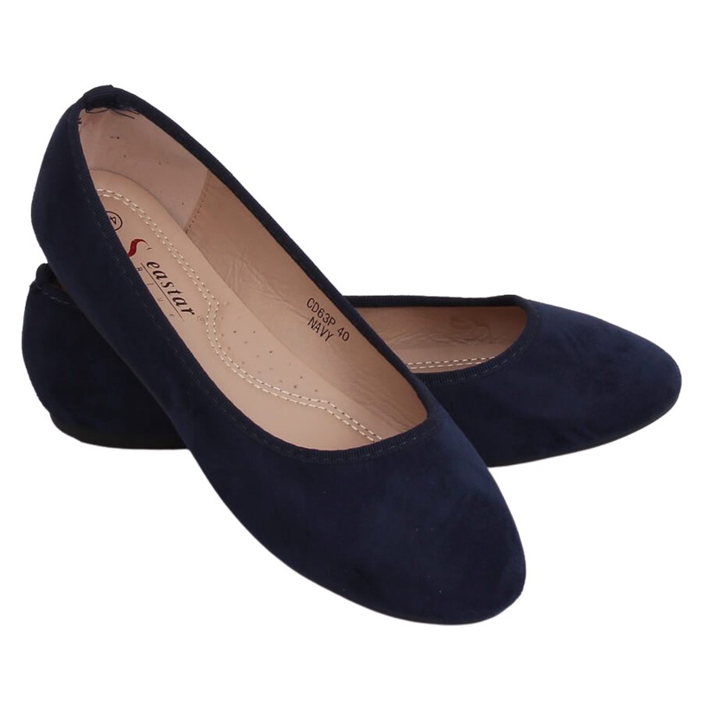 CD63P Ballerines bleu marine lisses bleu marine CD63P Ballerines bleu marine lisses bleu marine