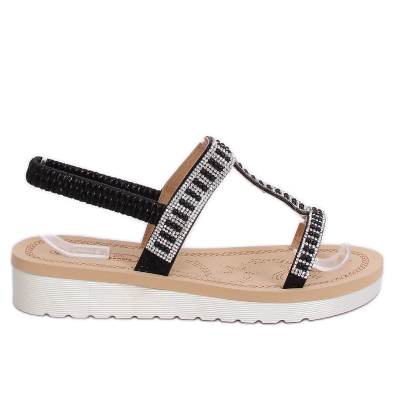Sandales pour femmes noires HD-128 Noir le noir