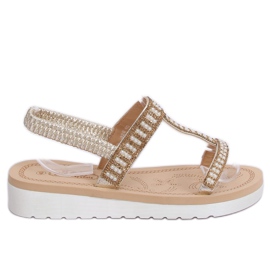 Sandales dorées pour femmes HD-128 Gold