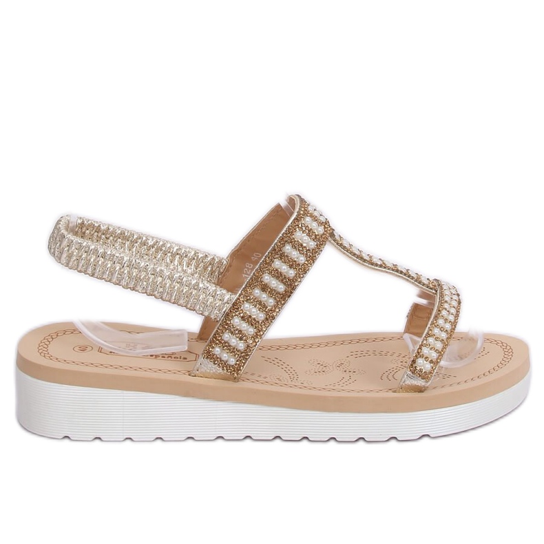 Sandales dorées pour femmes HD-128 Gold d'or Sandales dorées pour femmes HD-128 Gold d'or