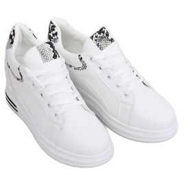 Blanc HY-231 Baskets compensées blanches le noir
