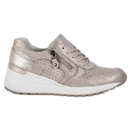 Filippo Baskets dorées à paillettes d'or