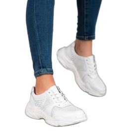 Filippo Baskets en cuir classiques blanc