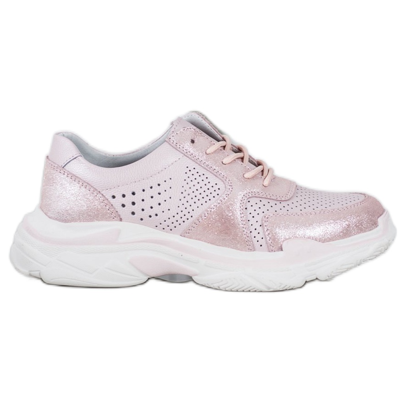 Filippo Baskets en cuir classiques rose