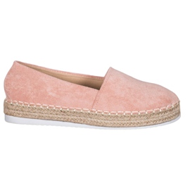 Small Swan Espadrilles En Daim Poudre rose