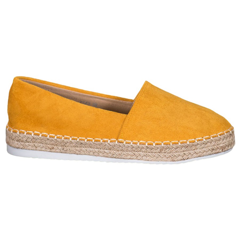 Small Swan Espadrilles En Daim Jaune