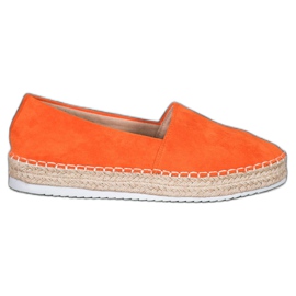 Small Swan Espadrilles En Daim Orange