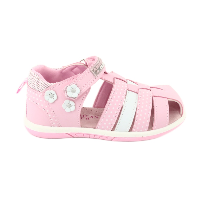 Sandales fille American Club DR16 / 20 blanche rose