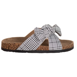 Pantoufles à la mode VINCEZA blanc noir