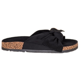 Slippers en daim VINCEZA noir