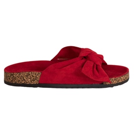 Slippers en daim VINCEZA rouge