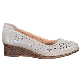 Filippo Escarpins en cuir à paillettes brun