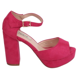 Sandales à talon Fuchsia 9R56 Pêche rose