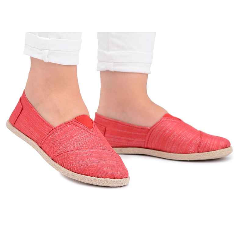 NEWS Espadrilles à paillettes rouges pour femmes d'Emmera