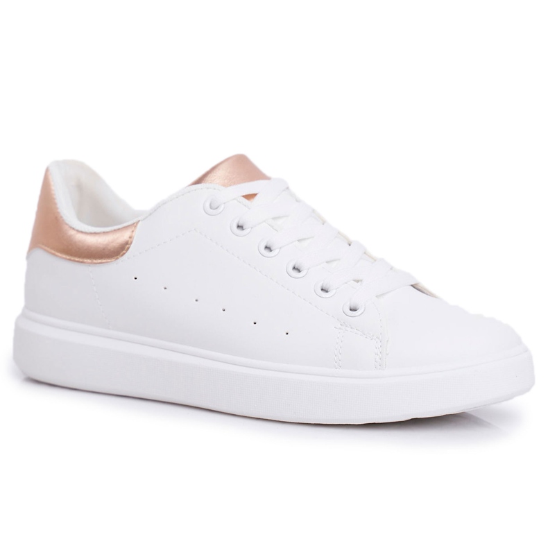 SEA Chaussures de Sport Femme Blanches à Talon Champagne Milly rose SEA Chaussures de Sport Femme Blanches à Talon Champagne Milly rose
