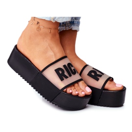 SEA Pantoufles Riches Noires Pour Femmes Sur La Plateforme le noir SEA Pantoufles Riches Noires Pour Femmes Sur La Plateforme le noir