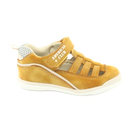 Sandales velcro garçon American Club GC12/20 jaune