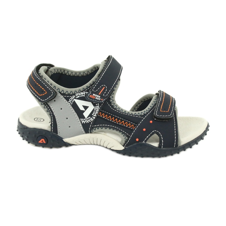 Sandals Sports Sports En cuir insert American Club RL19 / 19 Navy / Gray orange