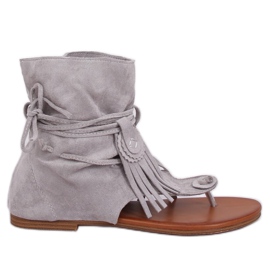 Tongs grises à tige SL1010P Gris