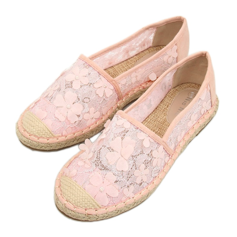Espadrilles en dentelle rose MB188-225 Rose II Qualité Espadrilles en dentelle rose MB188-225 Rose II Qualité