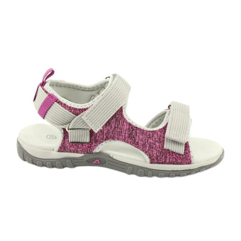 American Club Sandales des filles avec un insert en cuir RL25 / 20 rose / gris American Club Sandales des filles avec un insert en cuir RL25 / 20 rose / gris