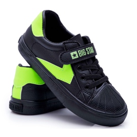 Chaussures Enfants Baskets Big Star Avec Velcro Noir FF374121