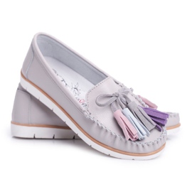 EVE Mocassins Femme Cuir Gris Bebbo EVE Mocassins Femme Cuir Gris Bebbo