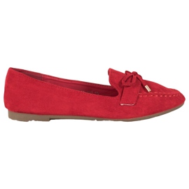 Small Swan Mocassins rouges